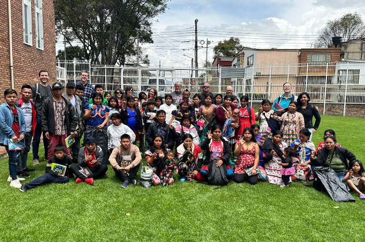 Columbia displaced families gathered