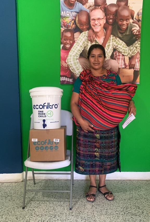 mother thankful for new water filter