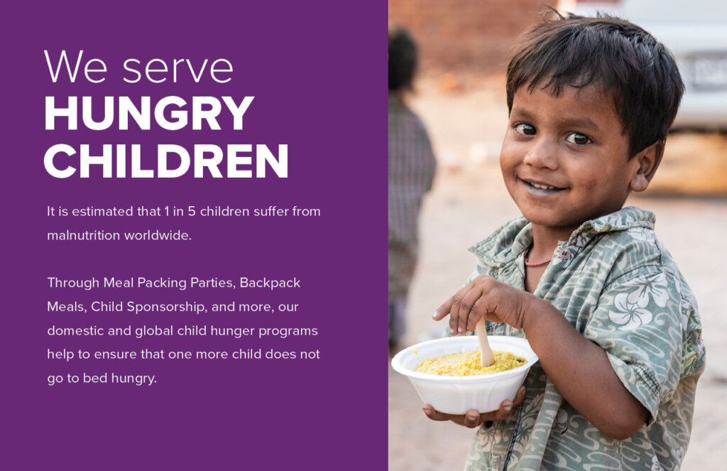 serving hungry children