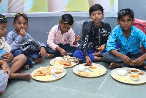 boys in our feeding program in South Asia
