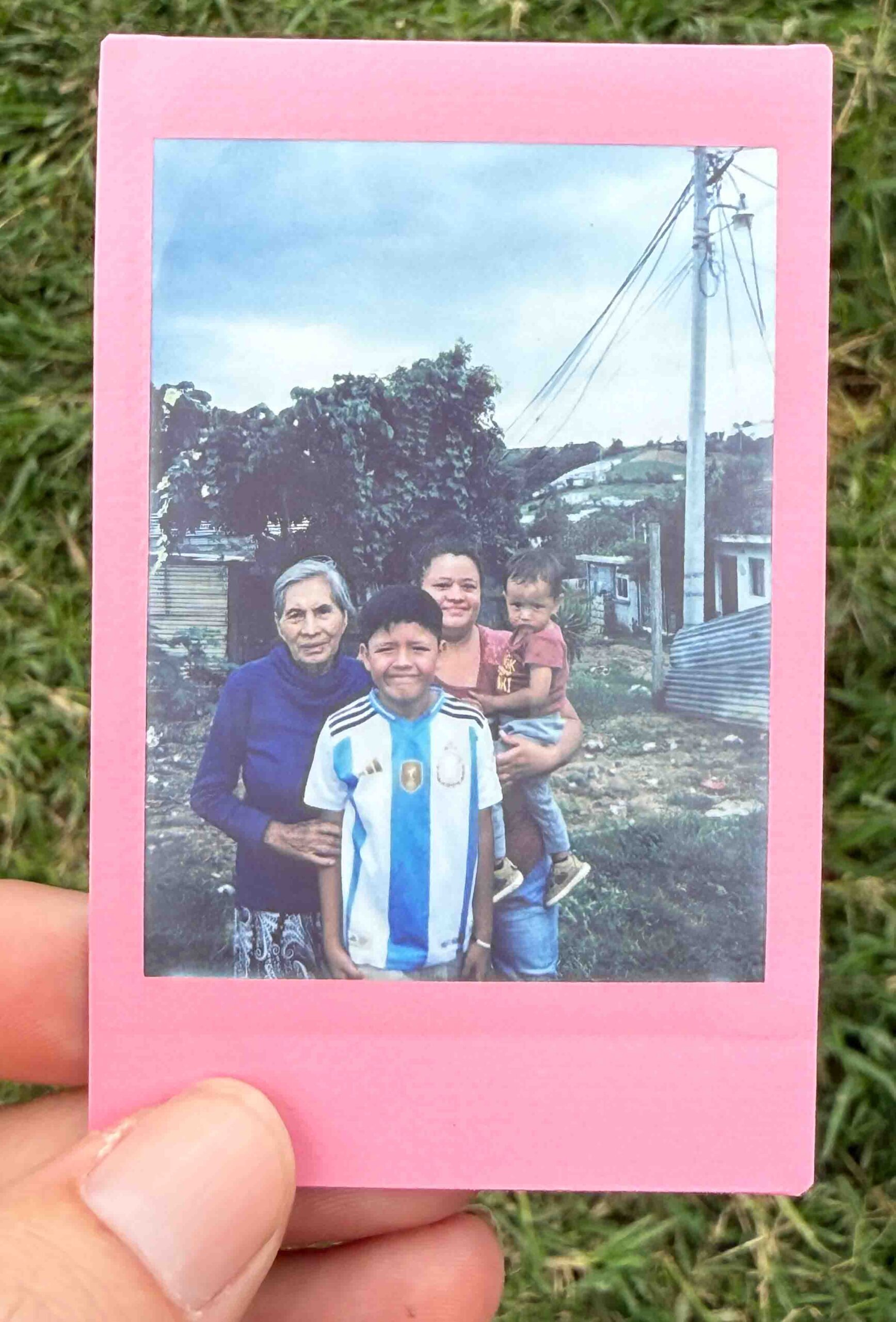 photo of a family met during home visits while on mission